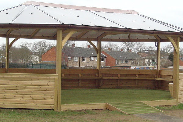 Canopies & Shelters for schools by Commercial Play