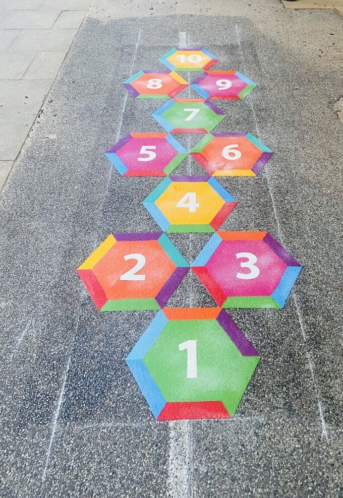 Hopscotch playground markings by Commercial Play