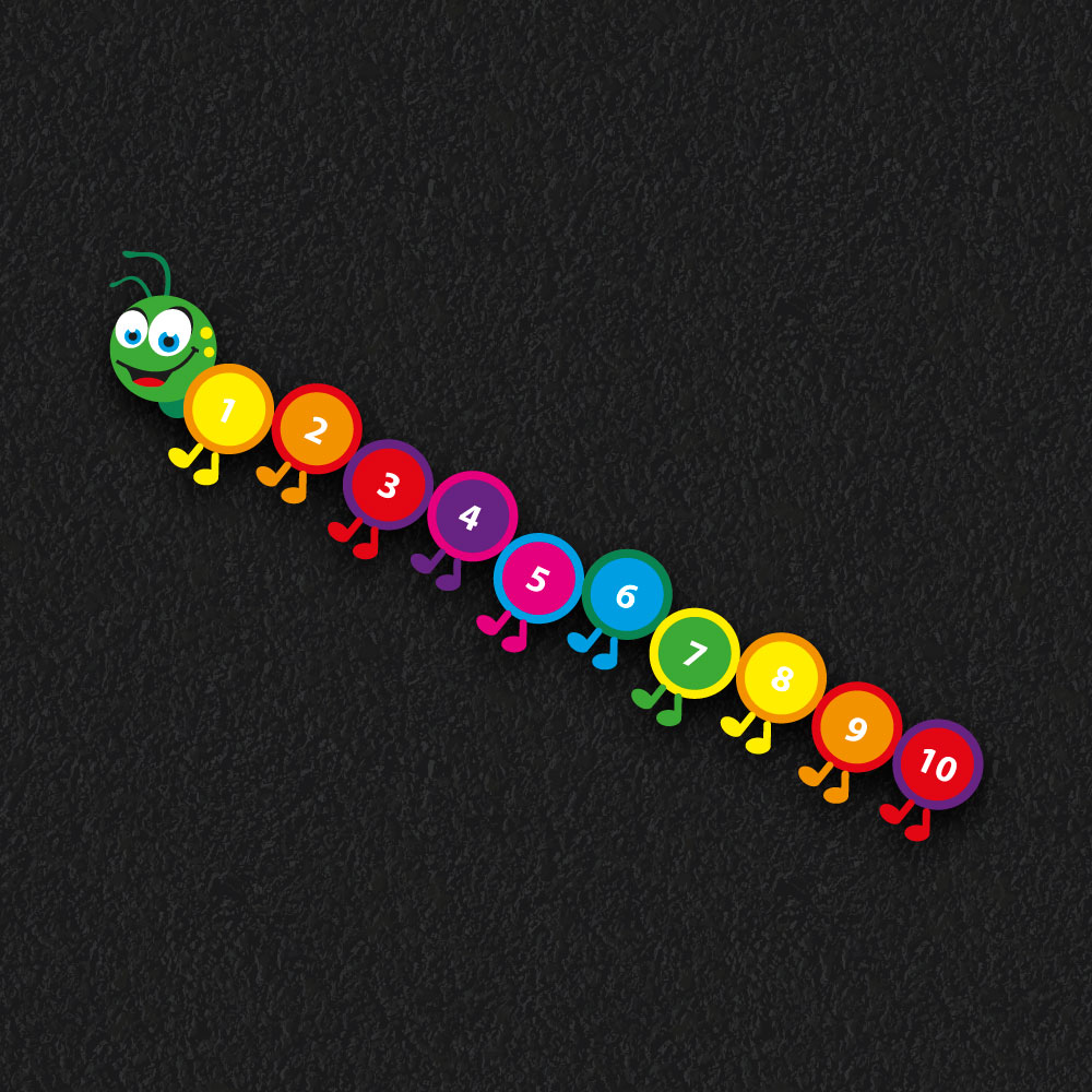 Number lines & ladders playground markings by Commercial Play